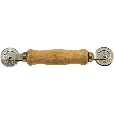 Prime-Line Screen Rolling Tool with Wood Handle and Steel B.B. Wheels, for 0.130 in. to 0.180 in