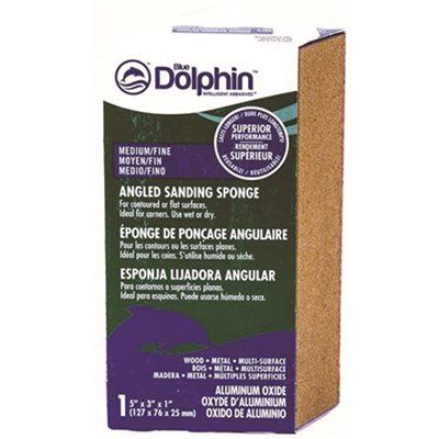BLUE DOLPHIN™ DUAL ANGLE SANDING SPONGE, MEDIUM/FINE, CARDED