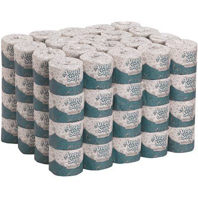 ANGEL SOFT® PS® BATH TISSUE, 2-PLY, WHITE, 4.00 IN x 4.05 IN, 450 SHEETS PER ROLL, 80 ROLLS PER