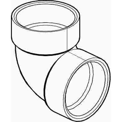 NIBCO 1-1/2 in. PVC DWV 90-Degree Hub x Hub Vent Elbow
