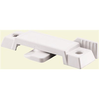 Prime-Line 2-1/4 in. White Die Cast Metal Window Sash Lock with Hole Center (2-Pack)