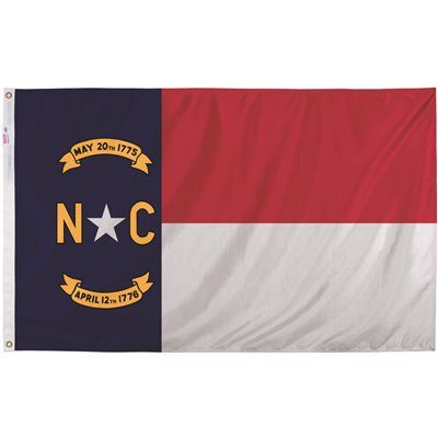 FD.Valley Forge Flag 3 ft. x 5 ft. Nylon North Carolina State Flag