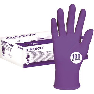 Kimberly-Clark Purple Nitrile Exam Gloves, Ambidextrous, Medium, 100 Gloves per Box