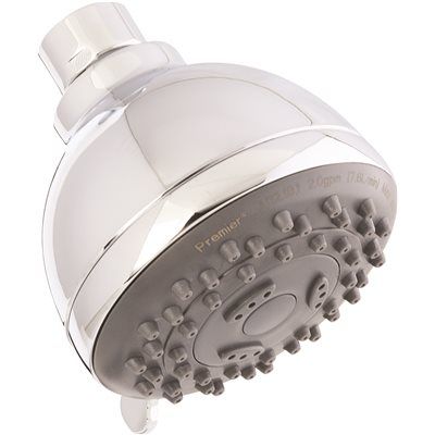 Premier 3-Spray 3 in. Fixed Shower Head in Chrome