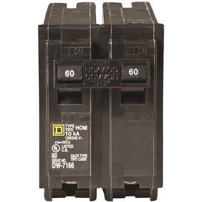 Square D Homeline 60 Amp 2-Pole Circuit Breaker