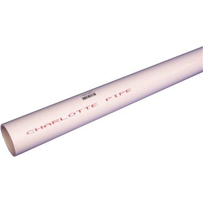 Charlotte Pipe 1/2 in. x 10 ft. PVC Schedule 40 Plain End DWV Pipe
