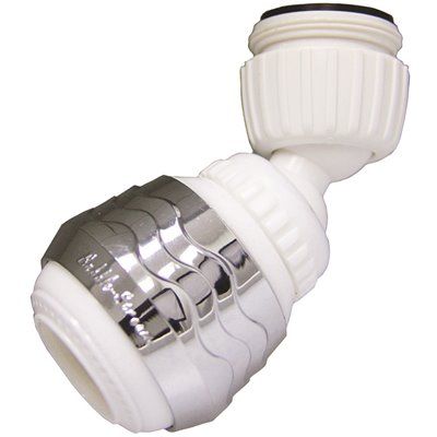 NEOPERL REGULAR DUAL THREAD DOUBLE SWIVEL AERATOR WITH PLASTIC ADAPTER, 2.2 GPM, 15/16 IN. X 55/