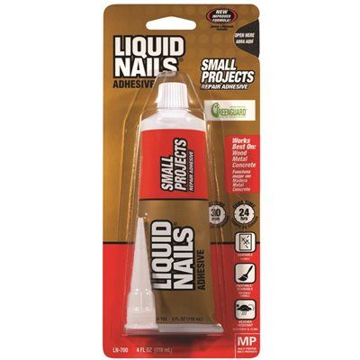 LIQUID NAILS, SMALL PROJECTS AND REPAIRS ADHESIVE, 4 OZ. TUBE
