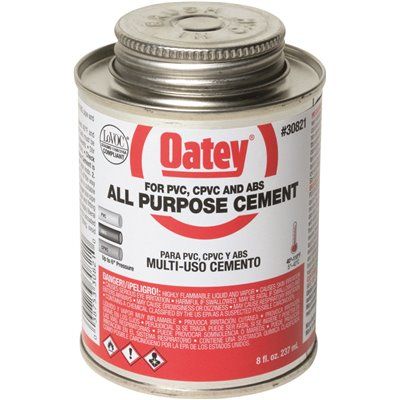 OATEY® ALL PURPOSE CEMENT, CLEAR, 8 OZ.