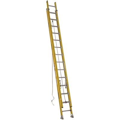 FD.Werner 28 ft. Fiberglass D-Rung Extension Ladder with 375 lbs. Load Capacity Type IAA Duty