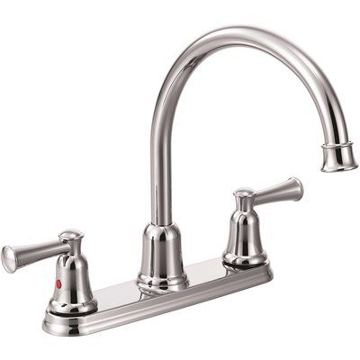 CLEVELAND FAUCET GROUP CAPSTONE KITCHEN TWO HANDLE HI ARCH SPOUT LEAD FREE CHROME