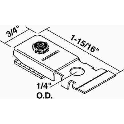 Prime-Line Bi-Fold Door Pivot Track Bracket, Fits 1/4 in. Pin, Steel Construction (2-pack)