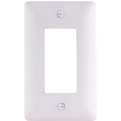 Titan3 1-Gang Decorator Plastic Wall Plate, White Textured (5 per Bag)