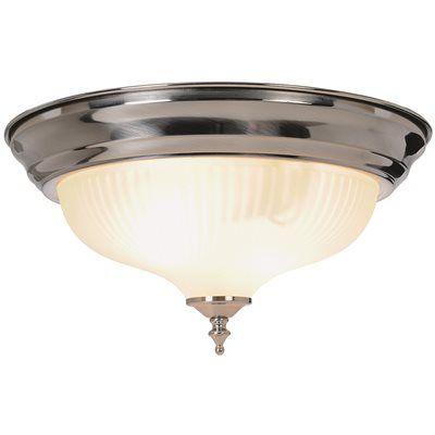 Two Light 75W Dome Fixture-BN