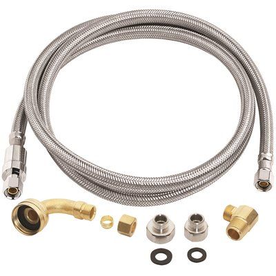 FD.3/8 in. x 3/8 in. x 72 in. Universal SS Dishwasher Connector (Inclusive of 3/8 in. Mip and