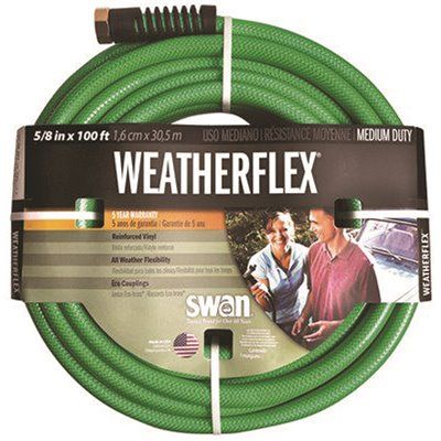 Swan WeatherFlex 5/8 in. x 100 ft. Medium Duty Garden Hose