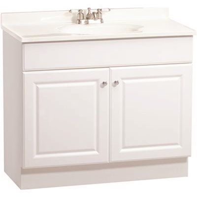RSI HOME PRODUCTS RICHMOND BATHROOM VANITY CABINET WITH TOP, 2 DOOR, WHITE, 36X31X18 IN.