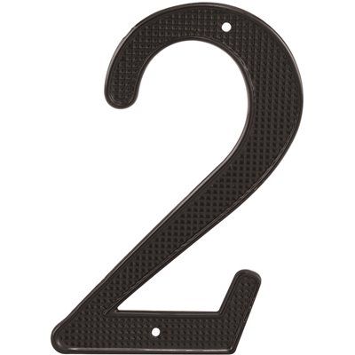 Prime-Line 4 in. Black Number 2 (2 Per Pack)
