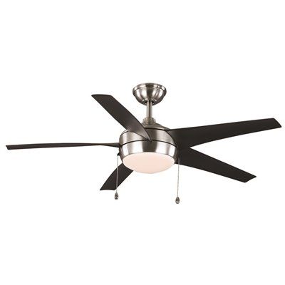 Windward 52 in. Indoor Brushed Nickel Ceiling Fan with Light
