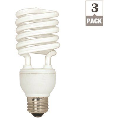 SATCO® SPIRAL COMPACT FLUORESCENT LAMP, T2, MINI, 23 WATTS, 120 VOLTS, 4100K, 82 CRI, MEDIUM BAS