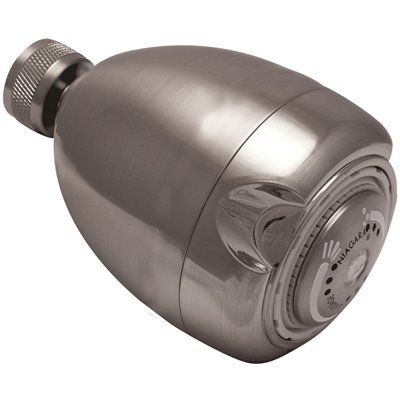 Niagara Conservation Earth 3-Spray 2.7 in. Single Wall Mount Fixed 1.5 GPM Shower Head in Brushe