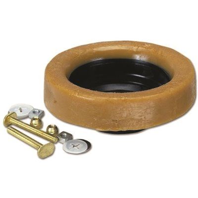 Oatey Johni-Ring 3 in. - 4 in. Jumbo Toilet Wax Ring with Plastic Horn and Extra-Long Brass Toil