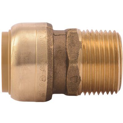SHARKBITE® PUSH FIT MALE ADAPTER, 3/4 IN. X 3/4 IN. MNPT, LEAD FREE