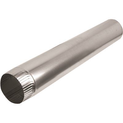 EVERBILT 4 IN. X 24 IN. ALUMINUM SNAP LOCK PIPE, .012 IN.