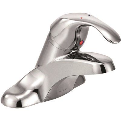 MOEN Commercial 4 in. Centerset Single-Handle Low-Arc Bathroom Faucet in Chrome