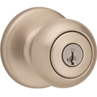 Kwikset SmartKey Security Cove Keyed Entry Door Knob in Satin Nickel
