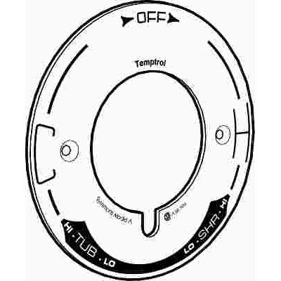 Symmons 4 in. Dia x 0.1 in. L Temptrol Escutcheon Dial Plate Model A in Chrome for Symmons Tempt