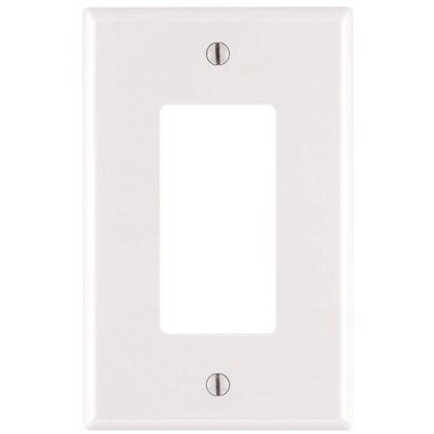Leviton 1-Gang Decora/GFCI Midway Size Wallplate, White