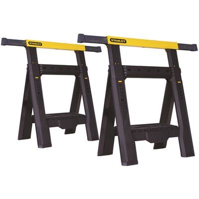 Stanley 32 in. 2-Way Adjustable Folding Sawhorse (2-Pack)