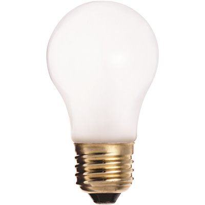SATCO INCANDESCENT LAMP A15, 40 WATT, 130 VOLT, MEDIUM BASE, FROST, 2,500 AVERAGE RATED HOURS, 2
