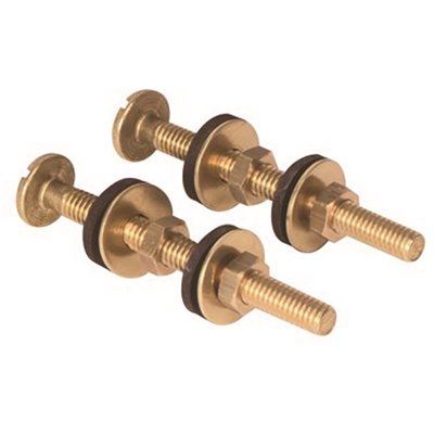SOLID BRASS CLOSET TANK BOLTS PAIR 5/16 IN X 3 1/4 IN