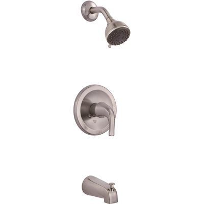 Premier Raleigh Single-Handle 3-Spray Patterns Tub and Shower Faucet in Brushed Nickel (Valve In