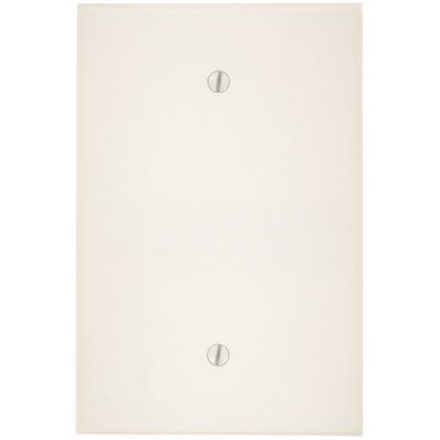 JUMBO 1-GANG BLANK PLASTIC WALL PLATE WHITE