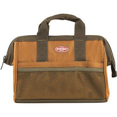 FD.BUCKET BOSS 13 in. Gatemouth Tool Bag with Zippered Top and 7 Total Pockets