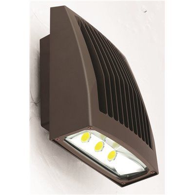 FD.Sling 150-Watt Equivalent Integrated LED Dark Bronze Outdoor Wall Pack Light, 5000K with P
