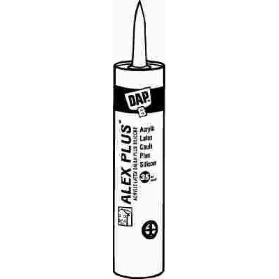 DAP® ALEX PLUS ACRYLIC LATEX CAULK PLUS SILICONE WHITE, 10.1 OZ.