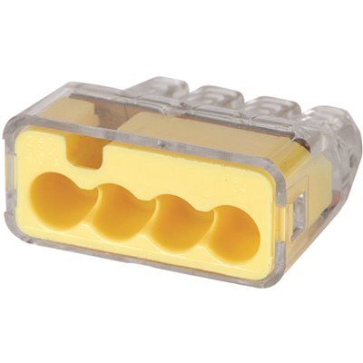 iDEAL 34 Yellow In-Sure 4-Port Connector (100-Pack)