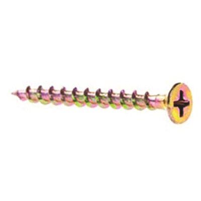 #8 x 3 in. Phillips Bugle Head Wood Decking Screw Zinc Yellow Plated (1,000 per pack)
