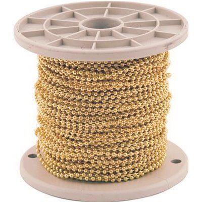 KingChain 196 ft. Solid Brass Bead (Ball) Chain Reel, Trade Size #6