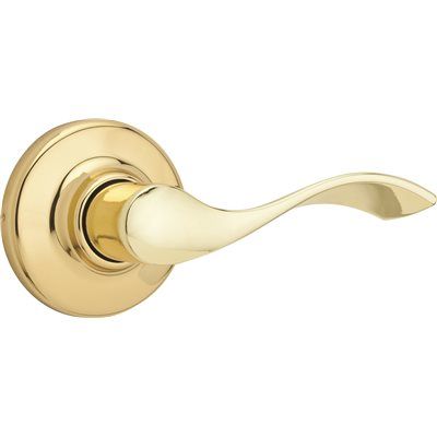 Kwikset Balboa Polished Brass Passage Hall/Closet Door Lever