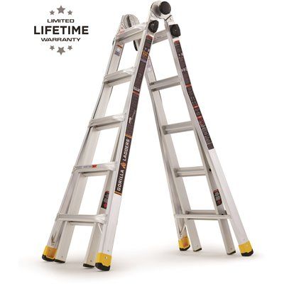 Gorilla Ladders 22 ft. Reach MPXA Aluminum Multi-Position Ladder with 300 lbs. Load Capacity Typ