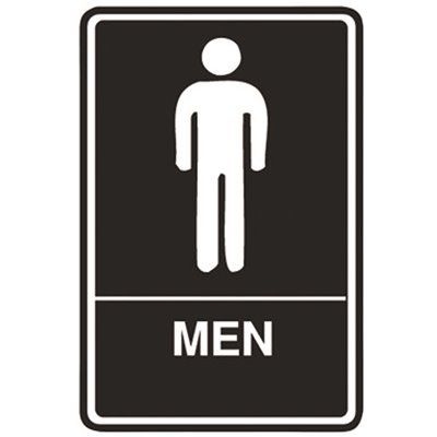 HY-KO 6 in. x 9 in. Braille ADA Approved Men&#39;s Restroom Sign