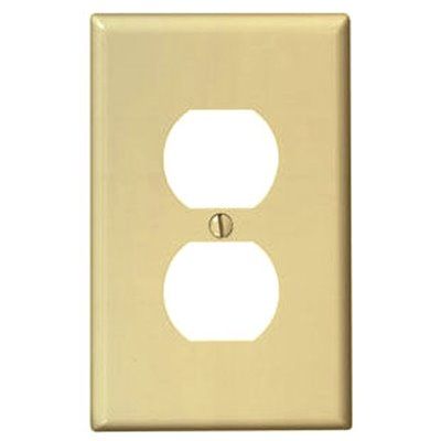 WALLPLATE MIDI 1-GANG DUPLEX NYLON IVORY