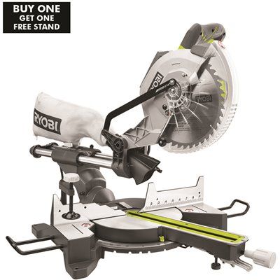 FD.RYOBI 15 Amp 10 in. Corded Sliding Compound Miter Saw with LED Cutline Indicator