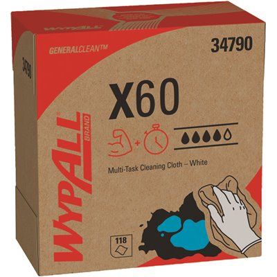 WYPALL X60 White Pop-Up Wipers (126-Count)