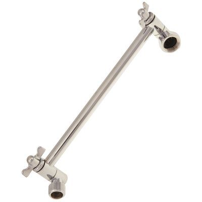 ADJUSTABLE SHOWER ARM 1/2 IN. IPS X 12 IN. LONG CHROME